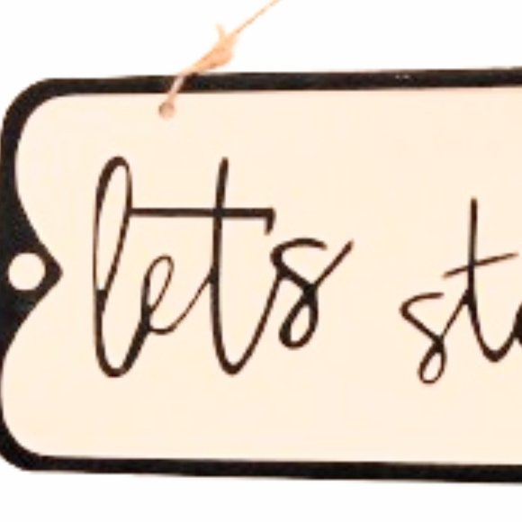 Let's Stay Home Metal Sign - Picture 5 of 10